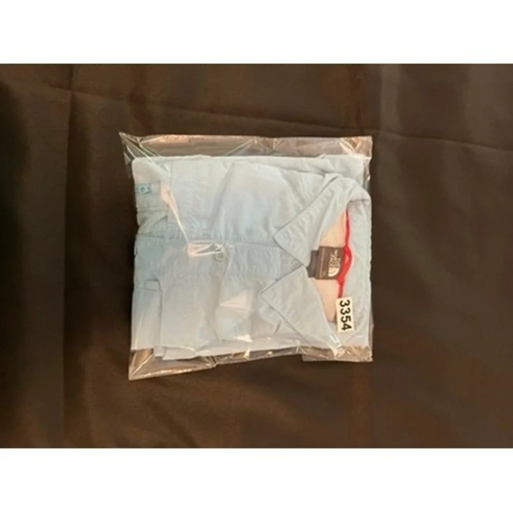 The North Face Mens Light Blue Nylon Hiking Fishing‎ Long Sleeve Shirt Size M